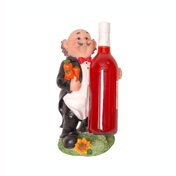 Wine Bheii Waiter With Flower Sculpted Wine Bottle Holder - Picture 1 of 3